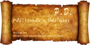 Pálinkás Dániel névjegykártya